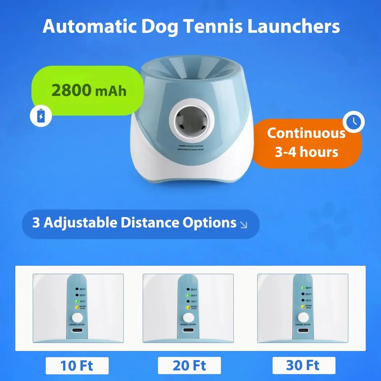 Automatic Dog Tennis Ball Launcher for dogs and cats