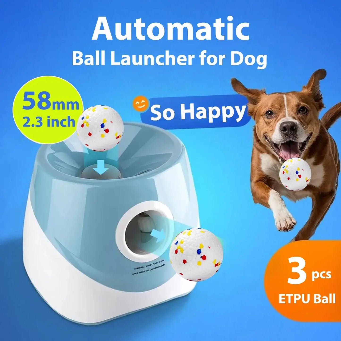 Automatic Dog Tennis Ball Launcher for dogs and cats